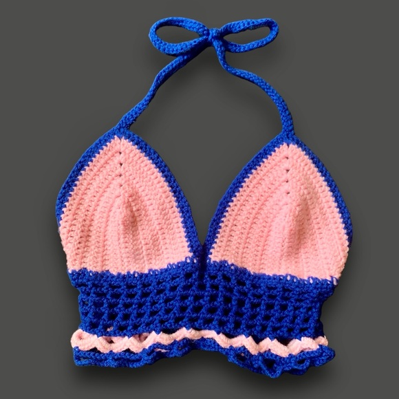 k n i t :: Retro Mod Groovy Crochet Top Knit Bikini - Picture 7 of 15
